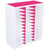 PaperFlow Sortierstation »36 Fächer« A4 rosa