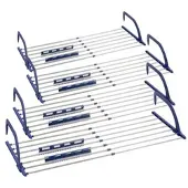 Pearl 4er-Set Premium-Teleskop-Wäschetrockner für Heizkörper, 4 m ausziehbar