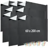 INFACTORY 8er-Set selbstklebende Tafelfolien, abwischbar,mit Kreide, 90 x 200 cm