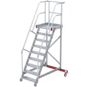 Euroline 513 Wartungsbühne 60° 1000mm Stufenbreite 9 Stufen Alu gerieft