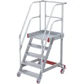 Euroline 513 Wartungsbühne 60° 800mm Stufenbreite 5 Stufen Alu gerieft