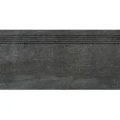 Rako Quarzit Treppenfliese schwarz 40x80 cm matt DCP84739.1