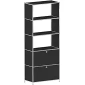 Viasit Aktenregal »System 4« schmal schwarz, 77.9x193.1x40.4 cm
