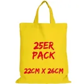 TEXXILLA Apothekertasche Mehrpack mit zwei kurzen Henkeln, Gelb, gelb
