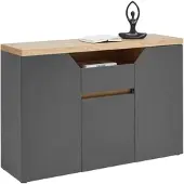 Momax Sideboard Pepe Graphitfarben/Eiche Artisan