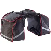 Xcase Doppel-Gepäckträgertasche, wasserabweisend, mit Reflektions-Streifen