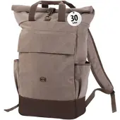 Xcase Kompakter Rolltop-Canvas-Rucksack, Laptopfach, Reißverschluss, 30 l
