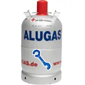 Alugas 11 kg Propangas Camping -Flasche leer inkl. Gasflaschen-/Gasregler-Schlüs...