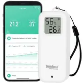 Luminea Home Control WLAN-Temperatur- und Luftfeuchtigkeitssensor mit Display, App
