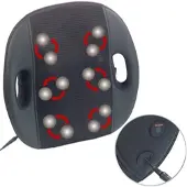 Newgen medicals Shiatsu-Rücken-Massagegerät mit 12 Köpfen und IR-Tiefenwärme, 30 Watt