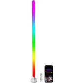 Luminea Home Control Smarte WLAN-Standleuchte mit RGB-IC-LEDs, App, 10 W, 150 cm