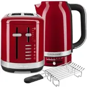 KitchenAid Wasserkocher 5KEK1701 + Toaster 5KMT2109 Empire Rot im Set