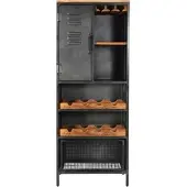 Mid.You Barschrank Montana ca. 72x183 cm Stahl/Mangoholz
