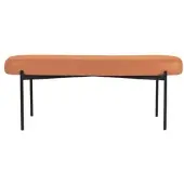 Meet Ovale Bank »Gaia L« mit Kunstlederbezug orange, 118x45.5x42 cm