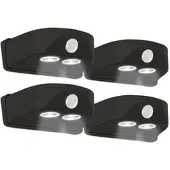 Luminea Batterie-LED-Türleuchte, Bewegungs-/Lichtsensor, 0,4 W, 50 lm, 4er-Set