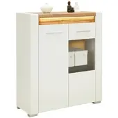 Momax Highboard in Weiß Hochglanz