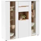 Momax Highboard Dallas Weiß/Eiche Artisan