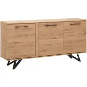 Bessagi Home Sideboard Emilio Eichefarben Echtholz