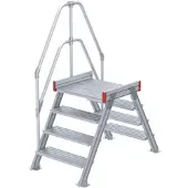 Euroline 512 Überstieg 60° 800mm Stufenbreite 2x4 Stufen Alu gerieft