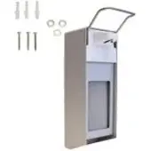 Herrmann Aluminium Desinfektionsmittel & Seifenspender 1000 ml kurzer Armhebel
