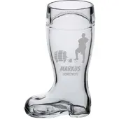 Luxentu Bierstiefel 0,5l mit Gravur - Spieler mit Bierfass