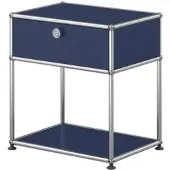 USM United Soft USM Haller Nachttisch, mit einer Klapptür Stahlblau
