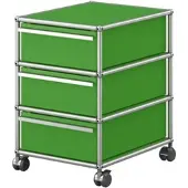 USM United Soft USM Haller Rollcontainer, mit drei Schubladen Grün