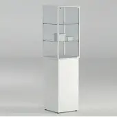 JTI-Vitrine Ausstellung Vitrine Weiß abschließbar JT-A7PLP