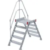 Euroline 512 Überstieg 60° 800mm Stufenbreite 2x5 Stufen Alu gerieft
