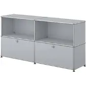 USM United Soft USM Haller Sideboard mit 2 Klapptüren mattsilber