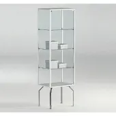 JTI-Vitrine Sammlervitrine Glasvitrine Weiß abschließbar JT-A5117P