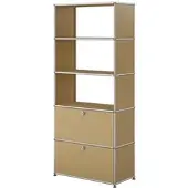 USM United Soft USM Haller Regal, mit zwei Klapptüren Beige
