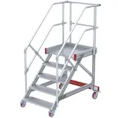 Euroline 513 Wartungsbühne 45° 600mm Stufenbreite 5 Stufen Alu gerieft
