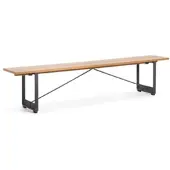 Magis Brut Bank, 220 x 35 cm, anthrazitgrau / eiche natur