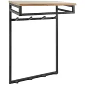 Feeling4Home Garderobe Flidna Akazie massiv, Industrial Design mit Hutablage und 8 Haken, natur