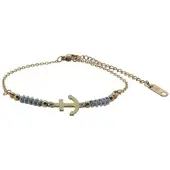 HAFENKLUNKER - HARMONY TEXTIL Armband / roségold - grau