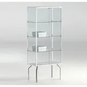 JTI-Vitrine Design Glasvitrine 170 cm hoch Weiß JT-A7117P