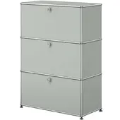 USM United Soft USM Haller Highboard, mit 3 Klapptüren Lichtgrau
