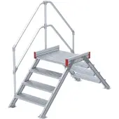Euroline 512 Überstieg 45° 800mm Stufenbreite 2x4 Stufen Alu gerieft