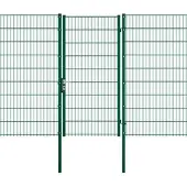 Voss.garden Gartentor + Abdeckleiste, 100x183cm, grün, Gartenpforte für Doppelstabmattenzaun