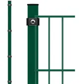 Voss.garden Pfosten + Klemmen, 260cm - für Doppelstabmattenzaun, grün, zum Einbetonieren