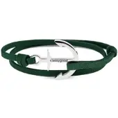 CLASSY GOOD - Anker Armband - silber dunkelgrün