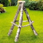 Voss.garden Vogelhausständer aus Birkenholz schwer, extrem standfest, 100cm