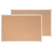 OTTO Office 2er-Pack Kork-Pinnwand 120 x 90 cm braun