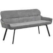 ByLiving Sitzbank "Rico", grau (dunkelgrau, schwarz), B:160cm H:90cm T:62cm, Stoff, Sitzbänke, Sitzbank, gemütliche Esszimmerbank in 140 oder 160cm, hochwertiger Stoffbezug