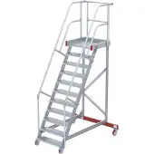Euroline 513 Wartungsbühne 60° 600mm Stufenbreite 10 Stufen Alu gerieft
