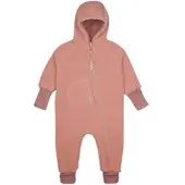 Pure Pure Pure Wollwalk-Overall mit Kapuze und Klappbündchen, rosa, 74