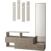 Livetastic Garderobe Ramda ca. 137x154x35 cm Mokka
