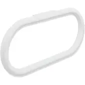 Hewi Serie 480 Handtuchring 480.09.00260DX oval, schwenkbar, Edelstahl pulverbeschichtet, Weiß matt