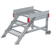 Euroline 514 Anstieg 45° 600mm Stufenbreite 3 Stufen Stahl Gitterrost